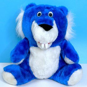 RARE Vintage 1995 Chase International Blue Lion 10" Plush Stuffed Animal Toy‎